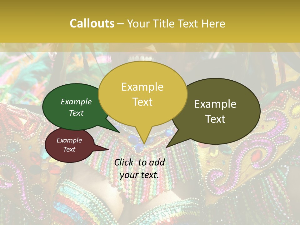 Feather Color Glittering PowerPoint Template