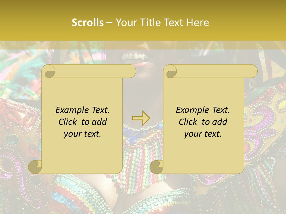 Feather Color Glittering PowerPoint Template