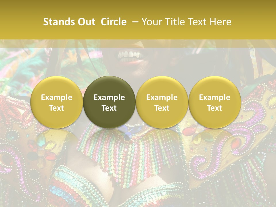 Feather Color Glittering PowerPoint Template