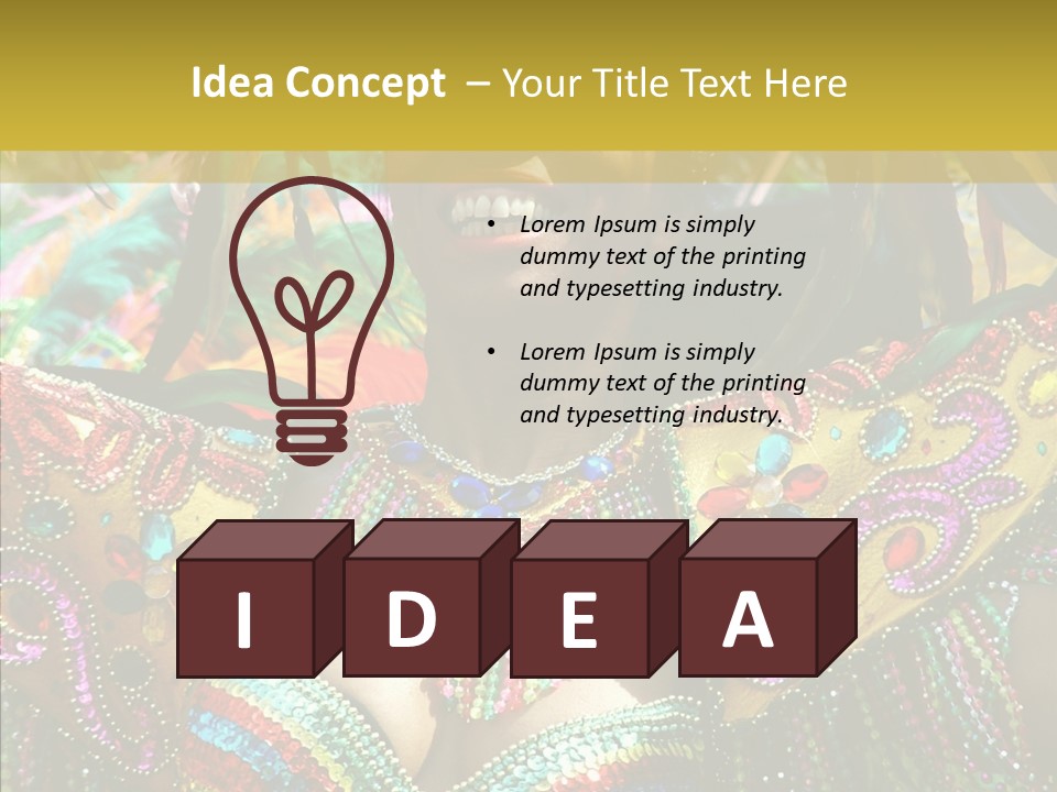 Feather Color Glittering PowerPoint Template