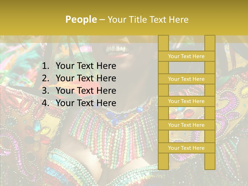 Feather Color Glittering PowerPoint Template