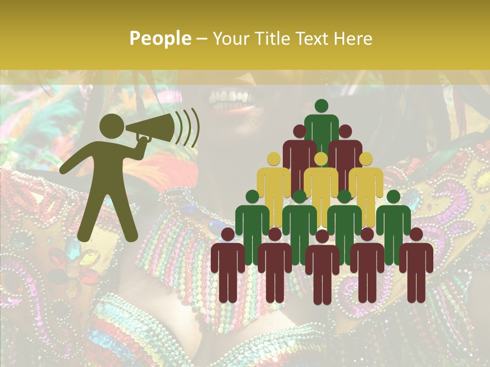 Feather Color Glittering PowerPoint Template