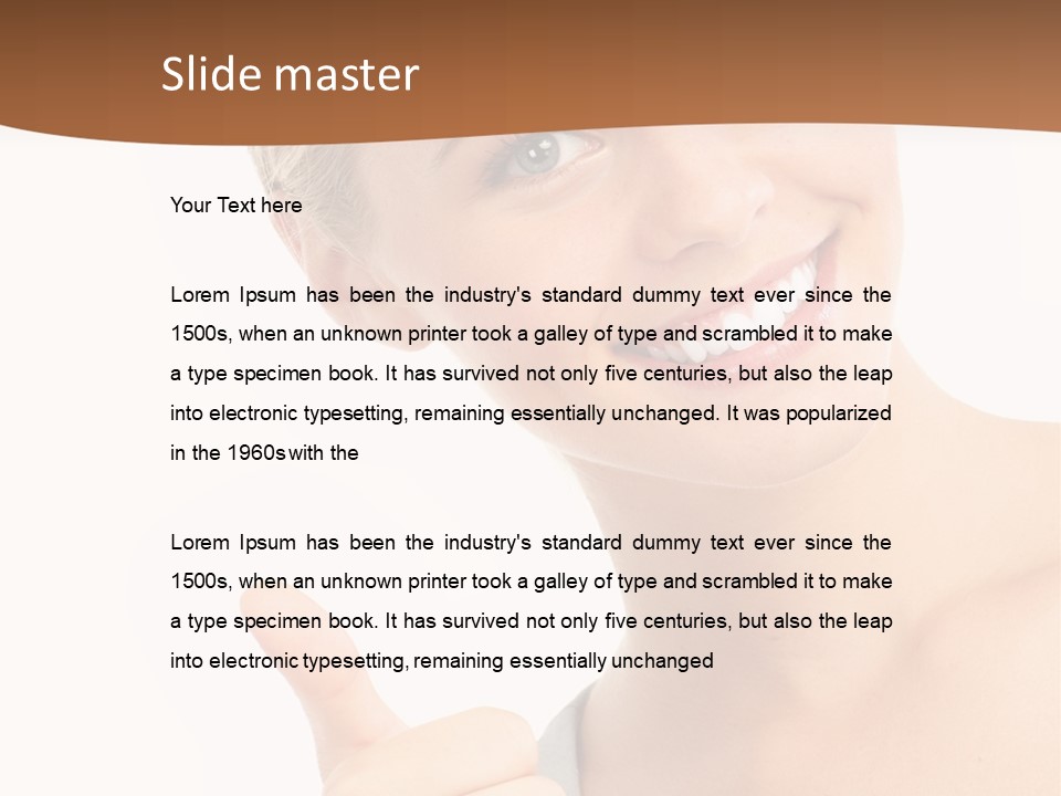 Blonde Thumb Attractive PowerPoint Template