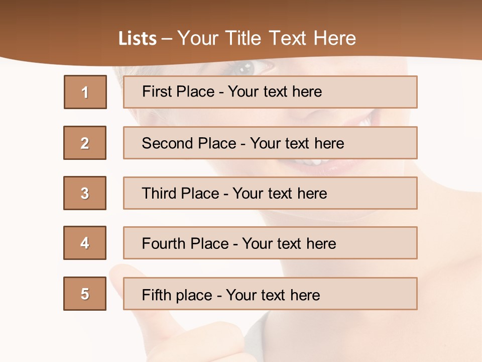 Blonde Thumb Attractive PowerPoint Template