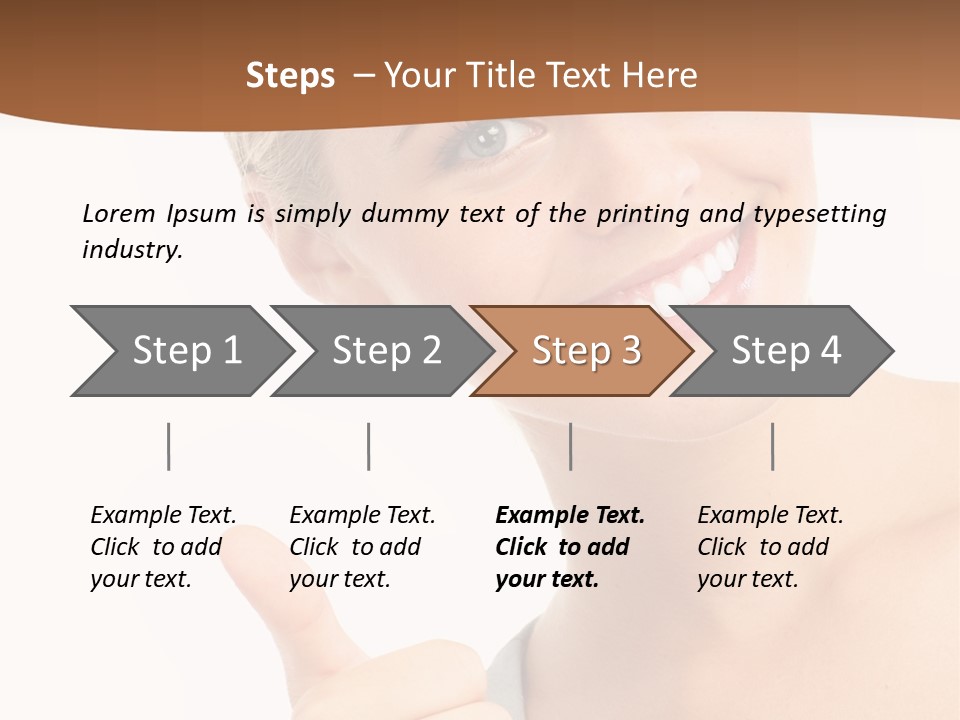 Blonde Thumb Attractive PowerPoint Template