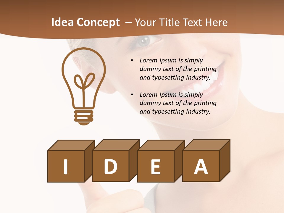 Blonde Thumb Attractive PowerPoint Template