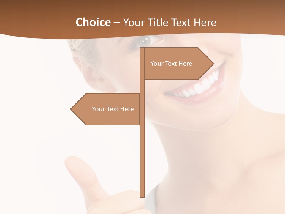 Blonde Thumb Attractive PowerPoint Template