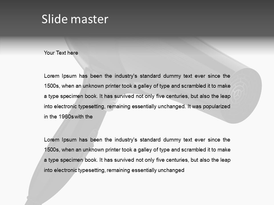 Salon Appliance Barber PowerPoint Template