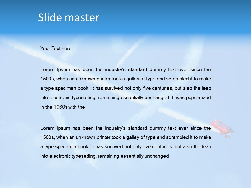 Formation Shape Flight PowerPoint Template