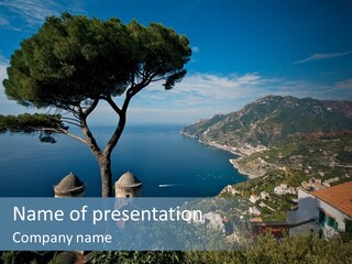 Coastal Yacht Sunshine PowerPoint Template