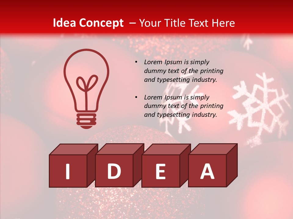 Ball Holiday Ornament PowerPoint Template