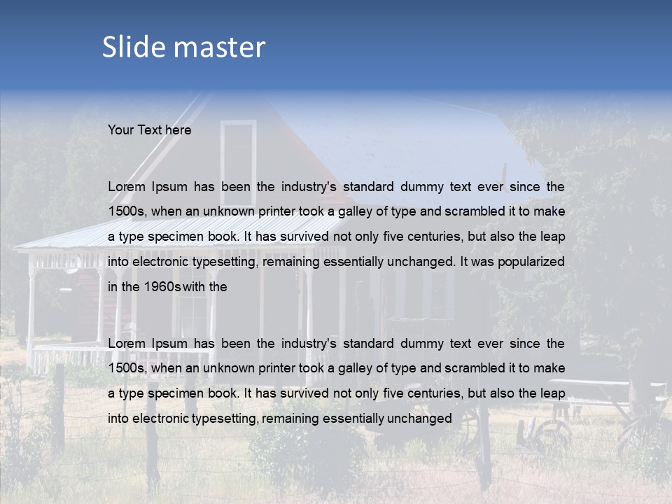 Dwelling Country Home PowerPoint Template