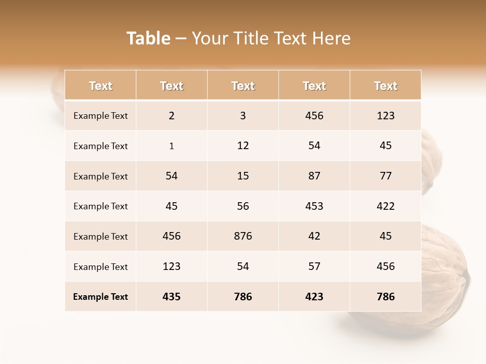 Ingredient Food White PowerPoint Template