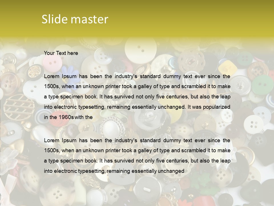 Glue Sewing Colors PowerPoint Template