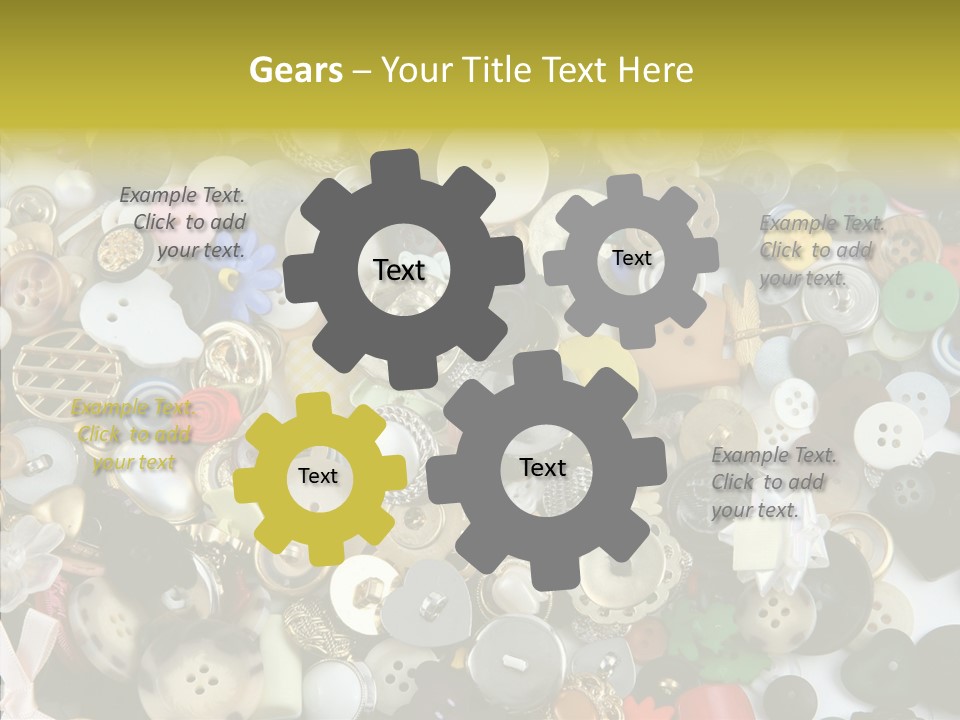 Glue Sewing Colors PowerPoint Template