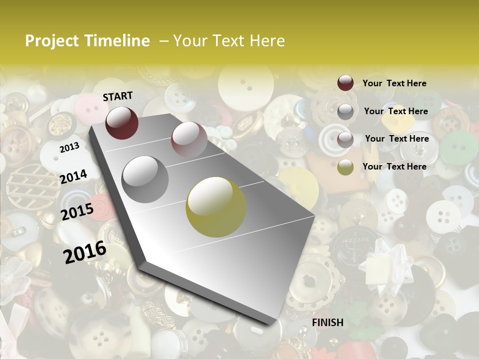 Glue Sewing Colors PowerPoint Template