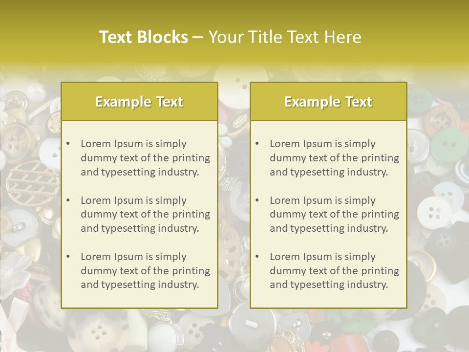 Glue Sewing Colors PowerPoint Template