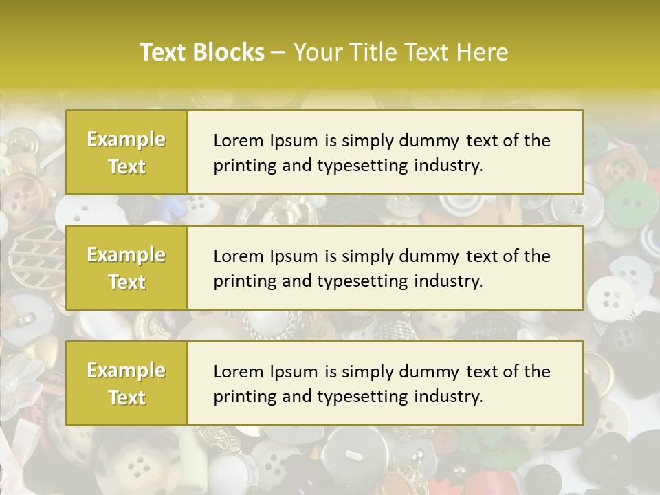 Glue Sewing Colors PowerPoint Template