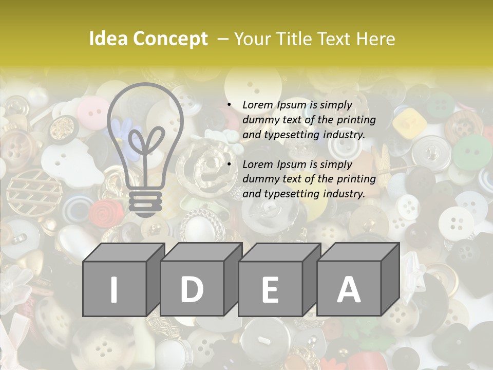 Glue Sewing Colors PowerPoint Template