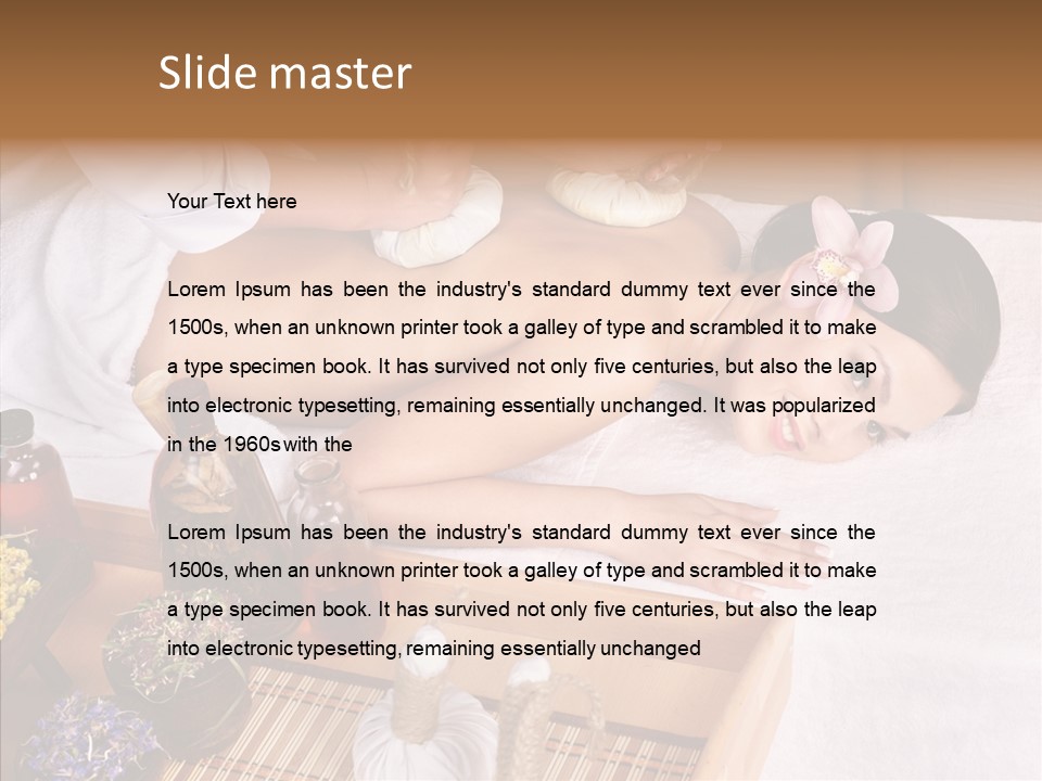 Tissue Massage Beauty Young Woman PowerPoint Template