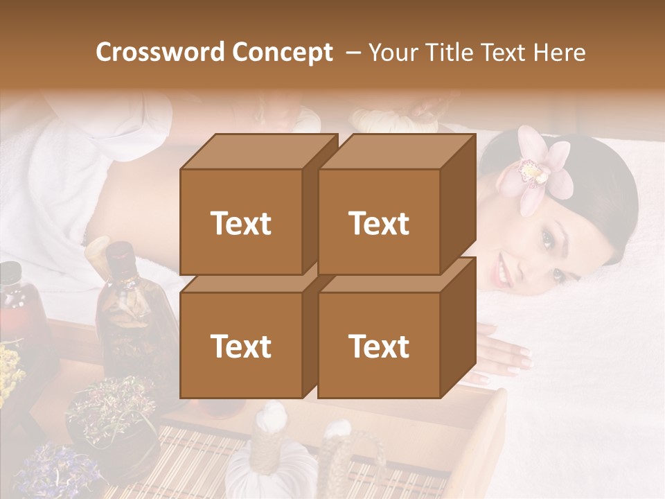 Tissue Massage Beauty Young Woman PowerPoint Template