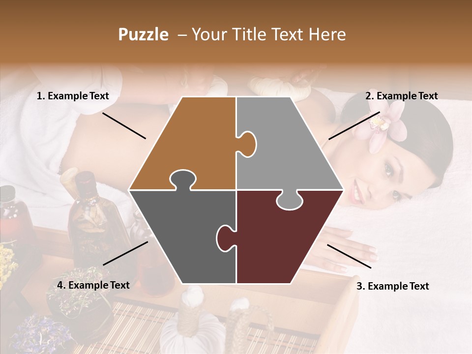 Tissue Massage Beauty Young Woman PowerPoint Template