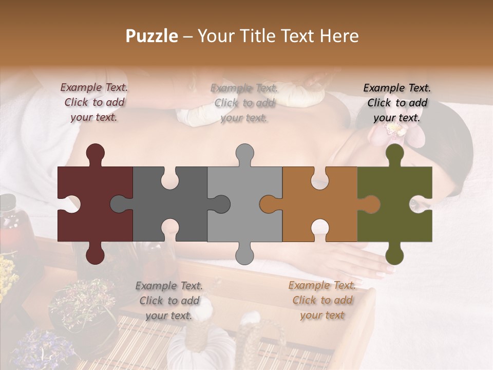 Tissue Massage Beauty Young Woman PowerPoint Template