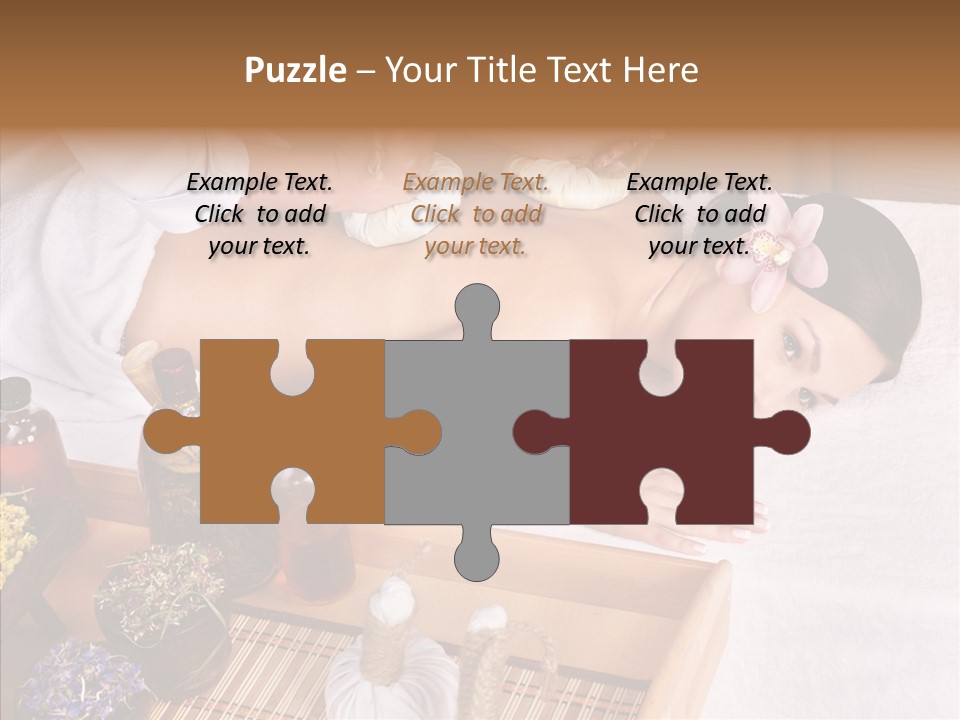 Tissue Massage Beauty Young Woman PowerPoint Template