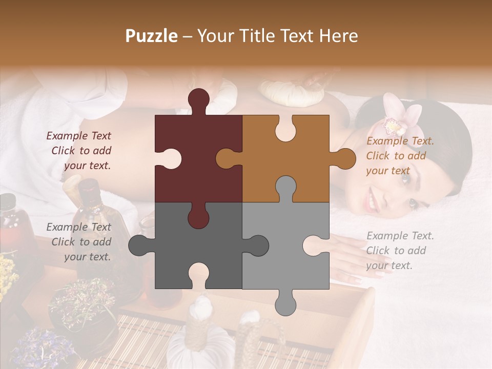 Tissue Massage Beauty Young Woman PowerPoint Template