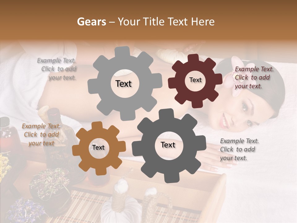 Tissue Massage Beauty Young Woman PowerPoint Template