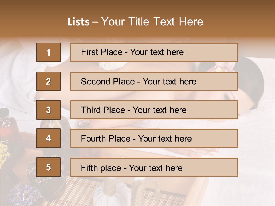 Tissue Massage Beauty Young Woman PowerPoint Template