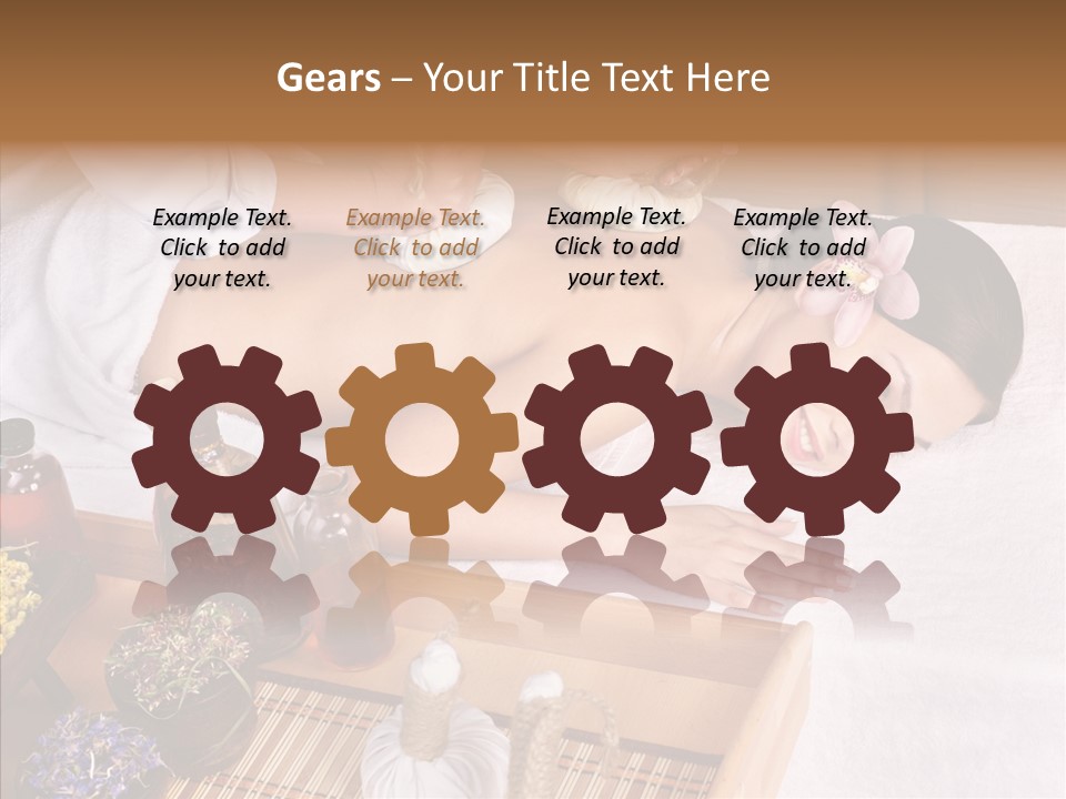 Tissue Massage Beauty Young Woman PowerPoint Template