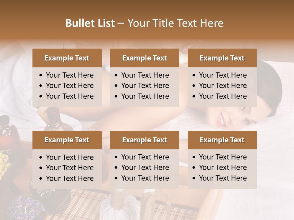 Tissue Massage Beauty Young Woman PowerPoint Template