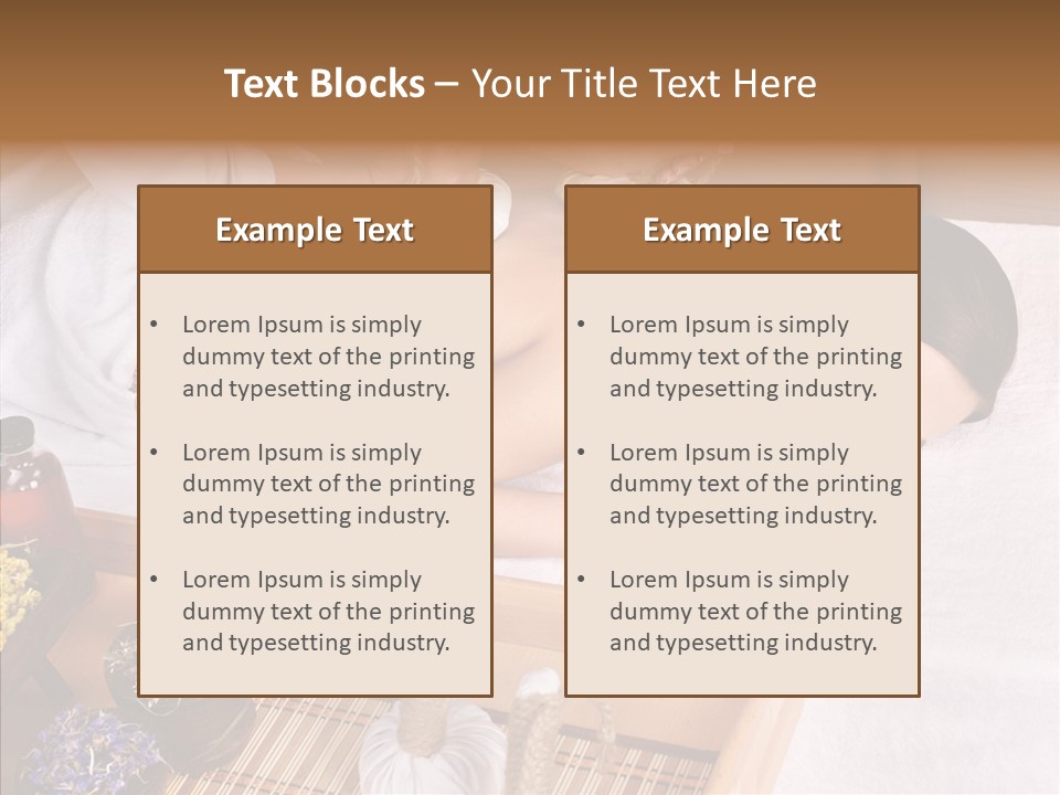 Tissue Massage Beauty Young Woman PowerPoint Template