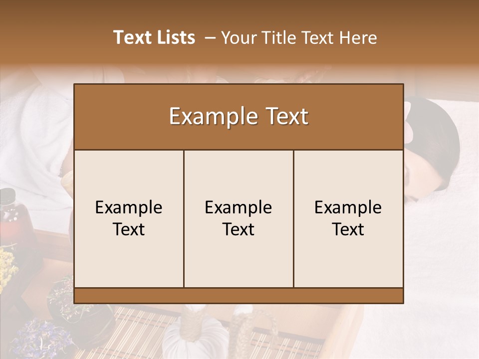 Tissue Massage Beauty Young Woman PowerPoint Template