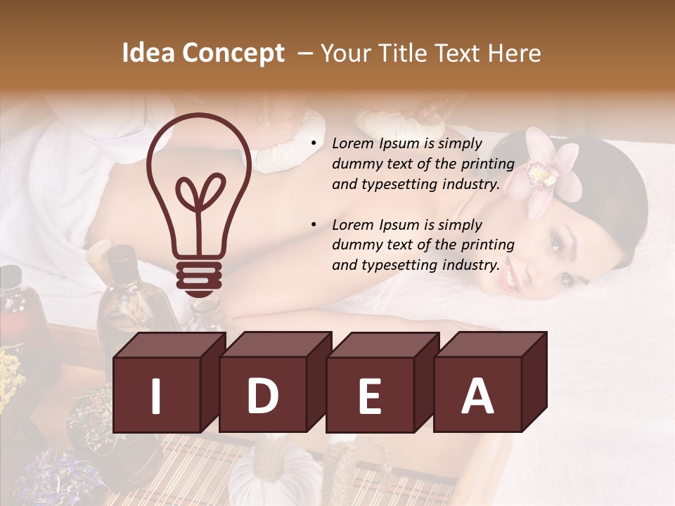 Tissue Massage Beauty Young Woman PowerPoint Template