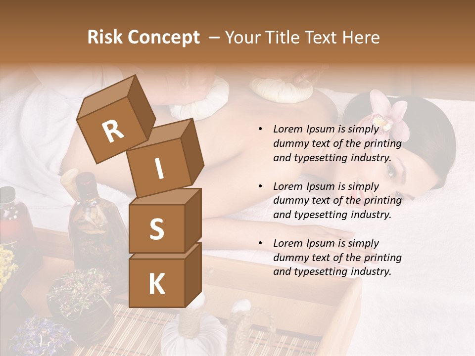 Tissue Massage Beauty Young Woman PowerPoint Template