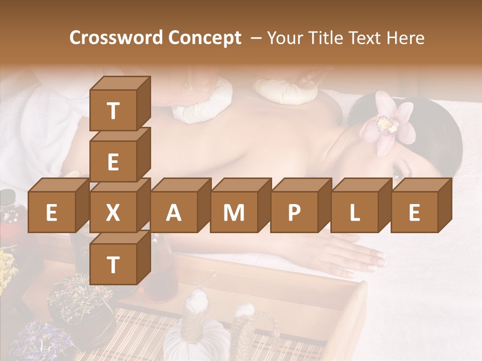 Tissue Massage Beauty Young Woman PowerPoint Template