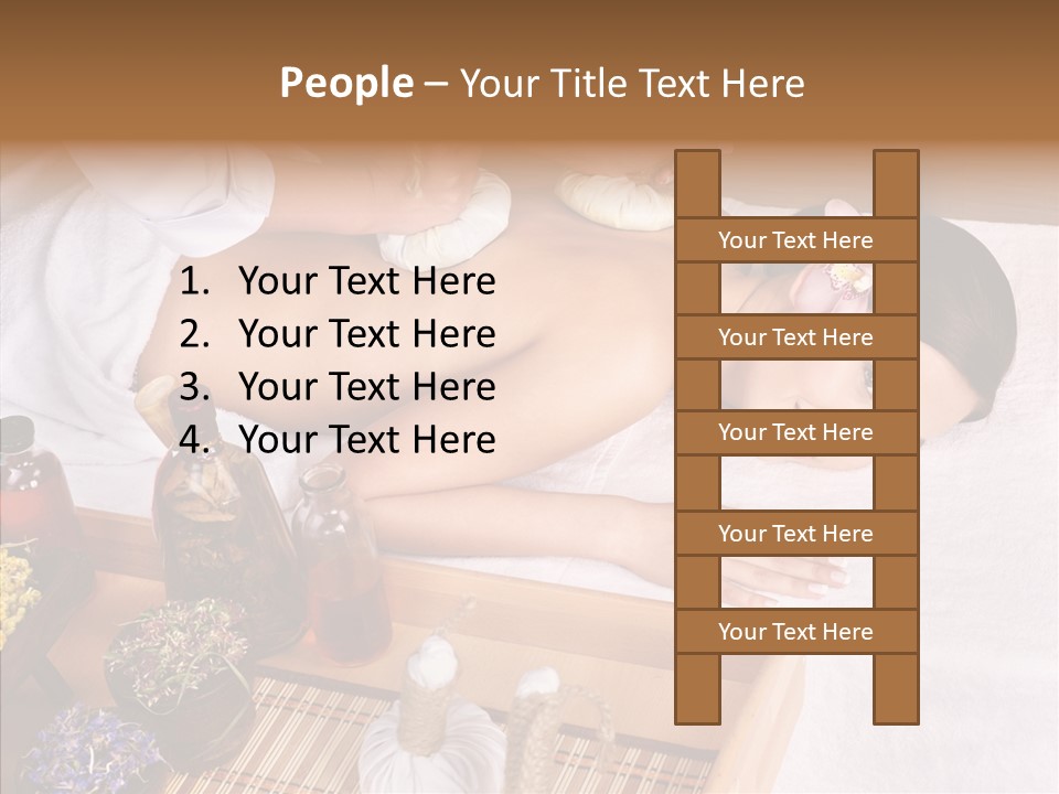 Tissue Massage Beauty Young Woman PowerPoint Template