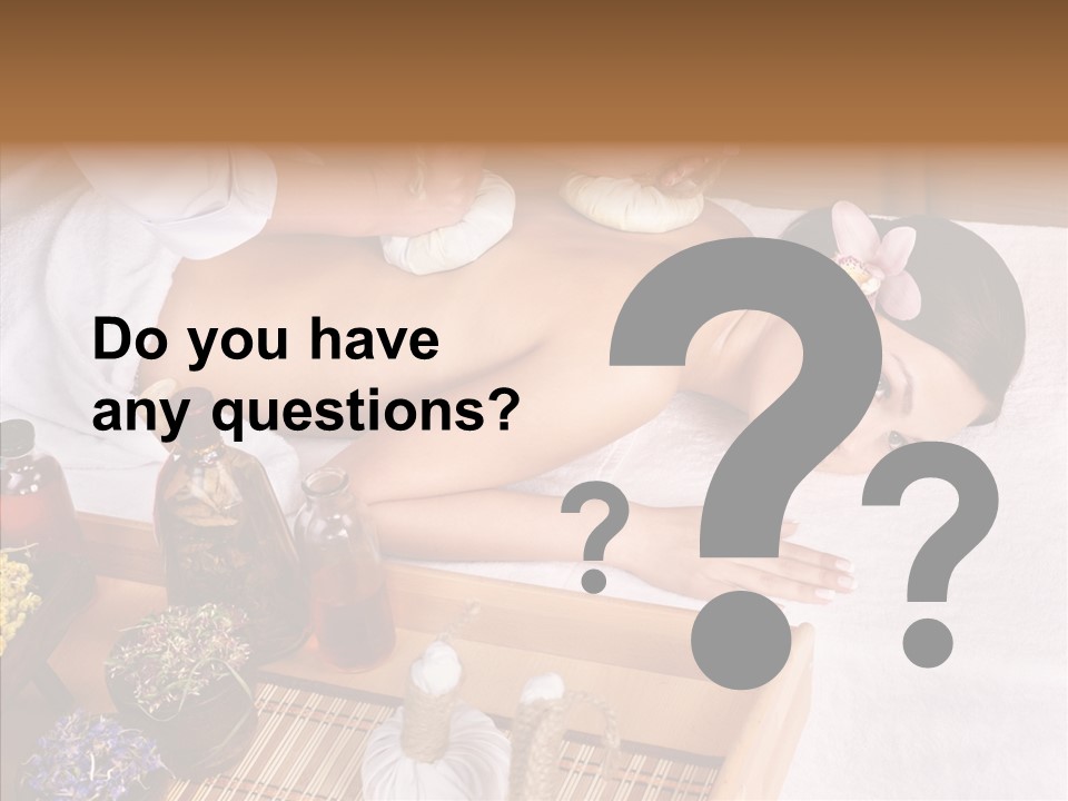 Tissue Massage Beauty Young Woman PowerPoint Template