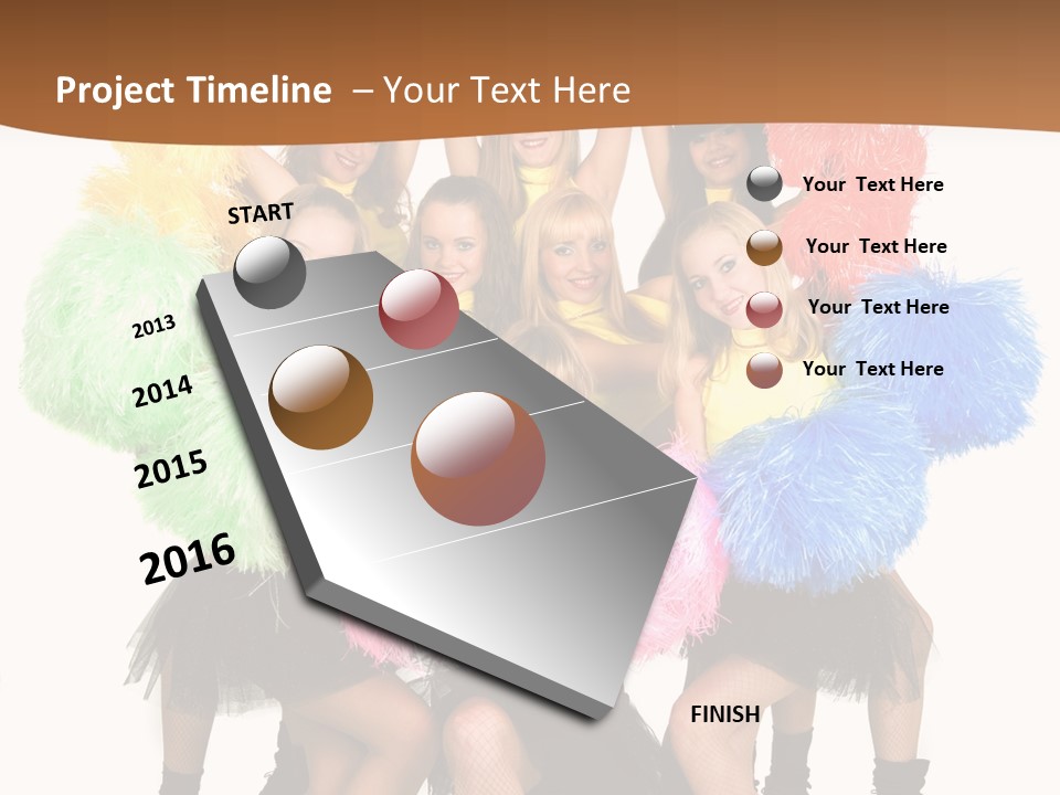 Squad Dancing Group PowerPoint Template