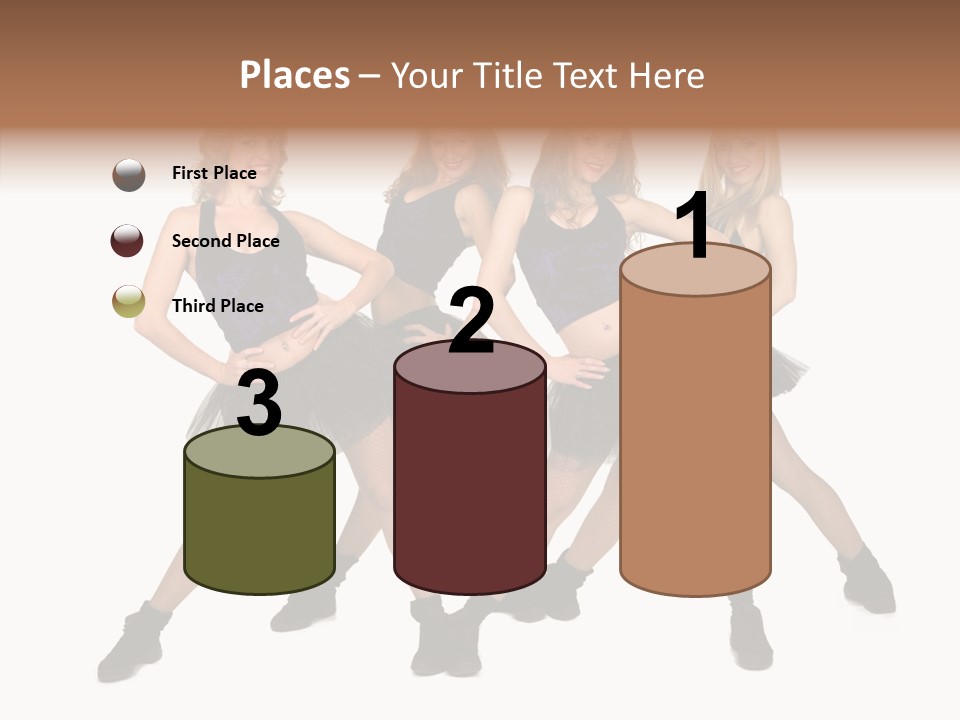 Women Cheering Cheerful PowerPoint Template