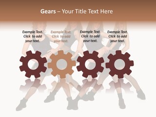 Women Cheering Cheerful PowerPoint Template