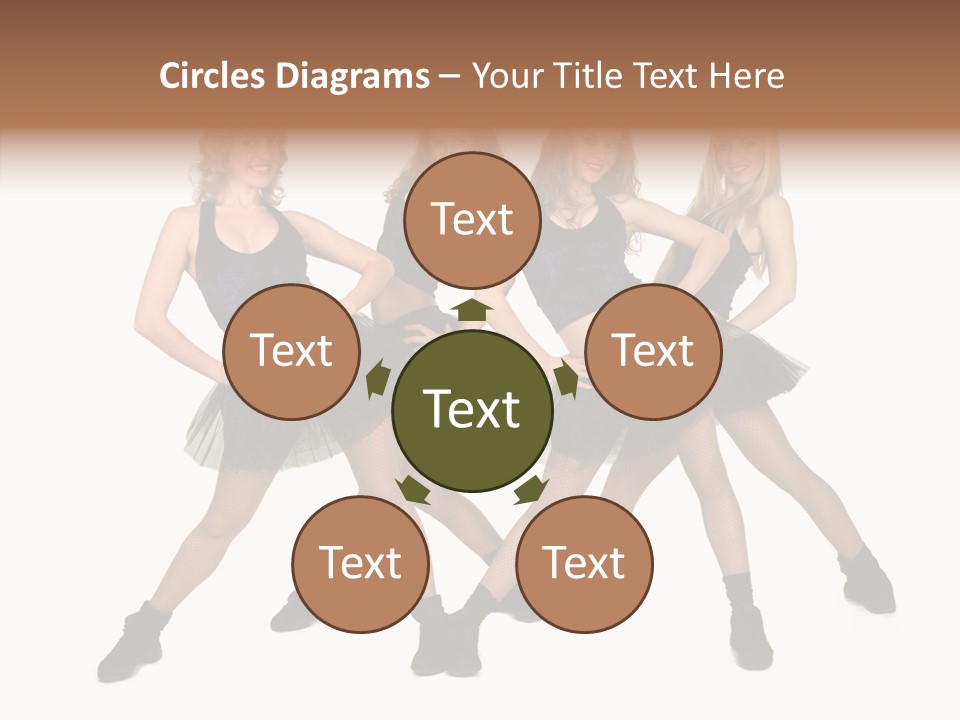 Women Cheering Cheerful PowerPoint Template