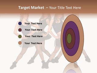 Women Cheering Cheerful PowerPoint Template