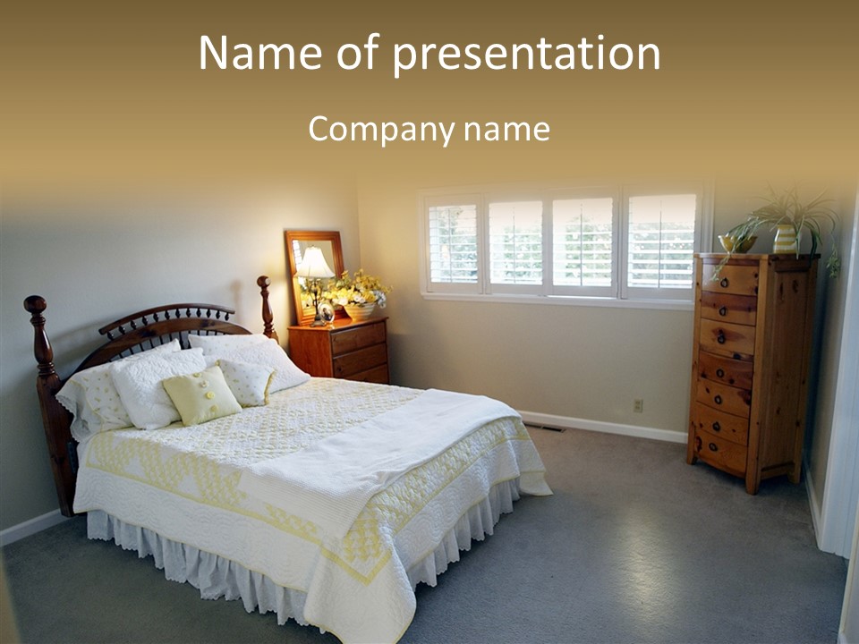 Dresser Wooden House PowerPoint Template
