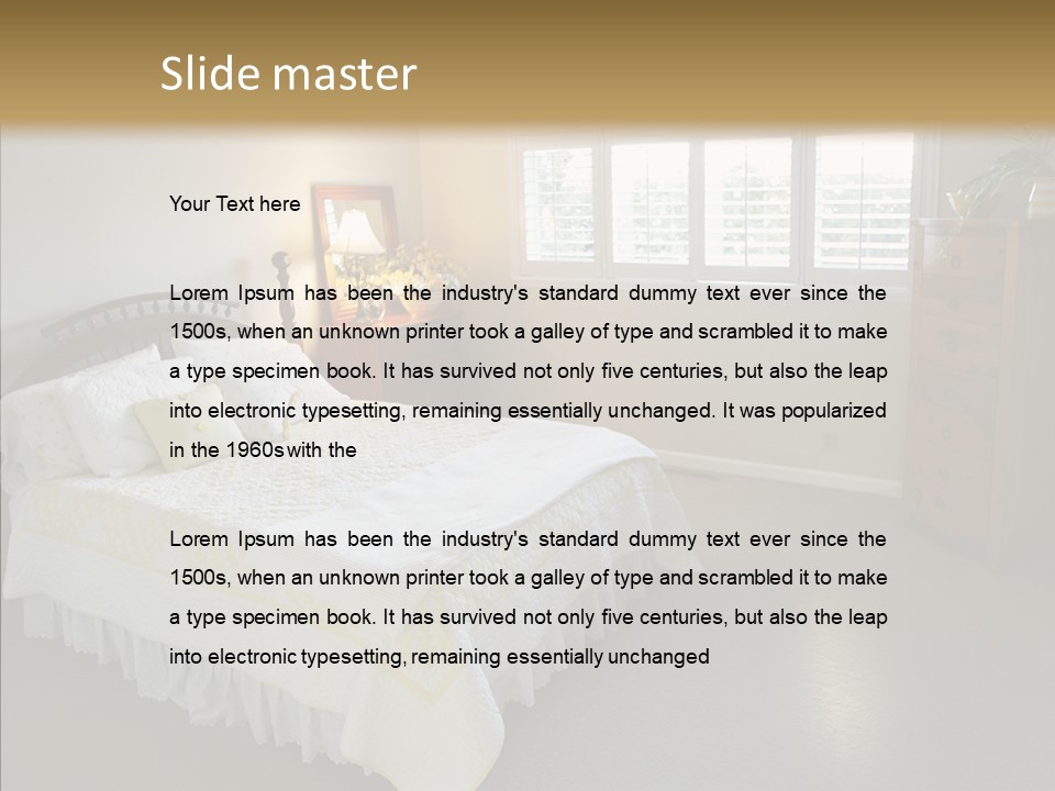 Dresser Wooden House PowerPoint Template