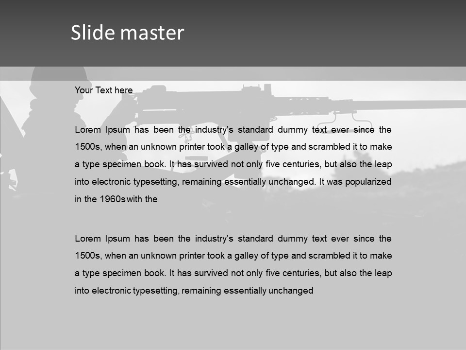 Veteran Terrorist Soldier PowerPoint Template