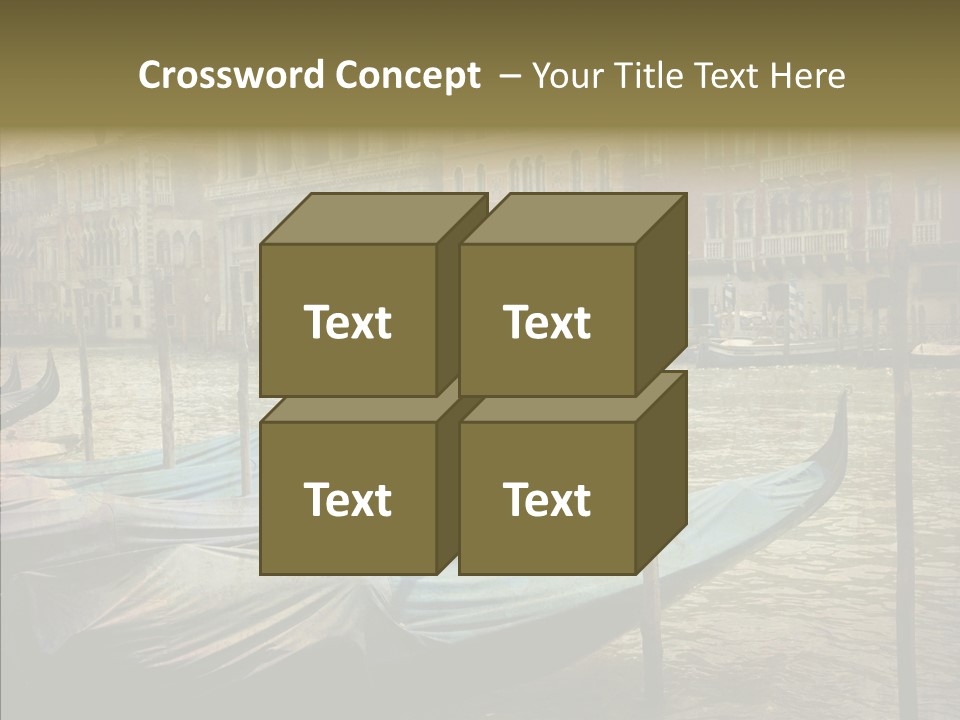Grunge Gondola Beautiful PowerPoint Template