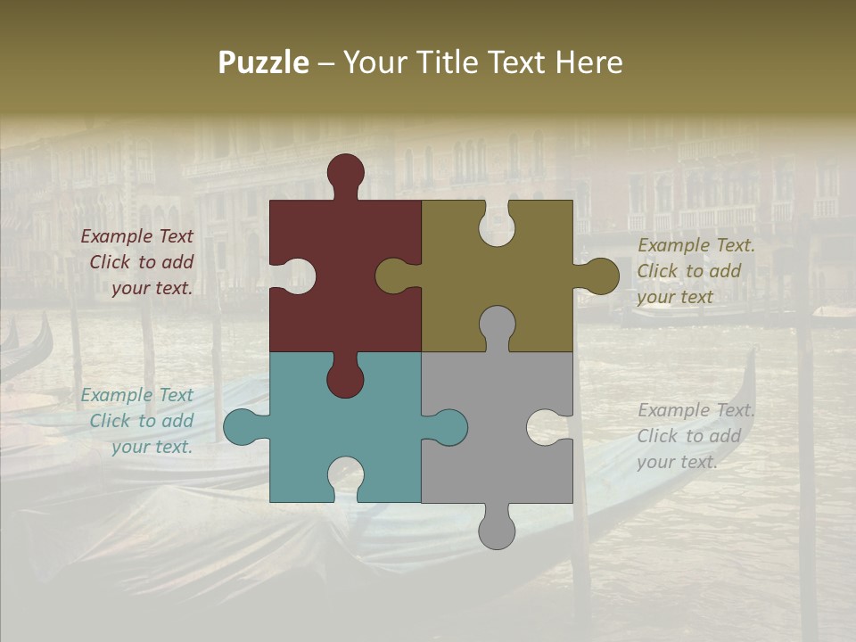 Grunge Gondola Beautiful PowerPoint Template